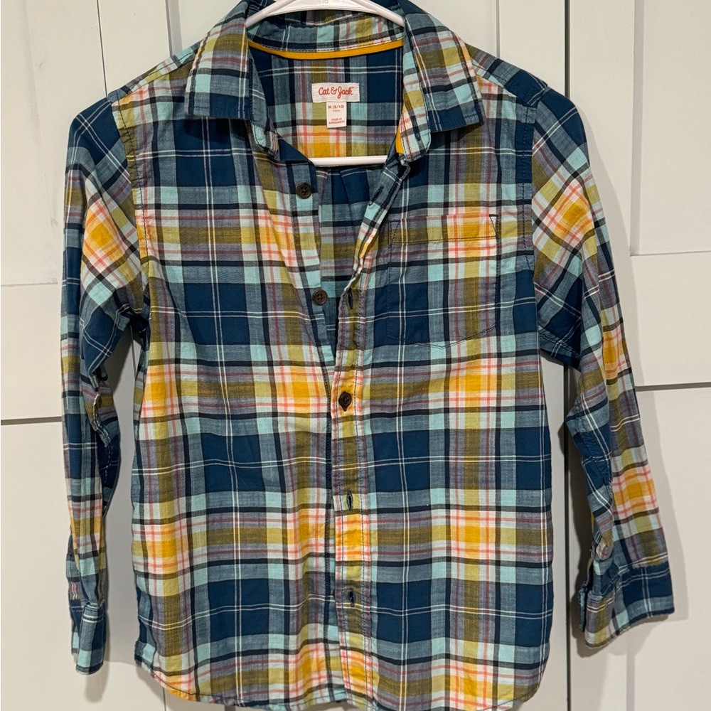 Target: Cat and Jack button up plaid kids shirt